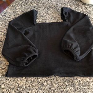 Black square neck top medium madewell